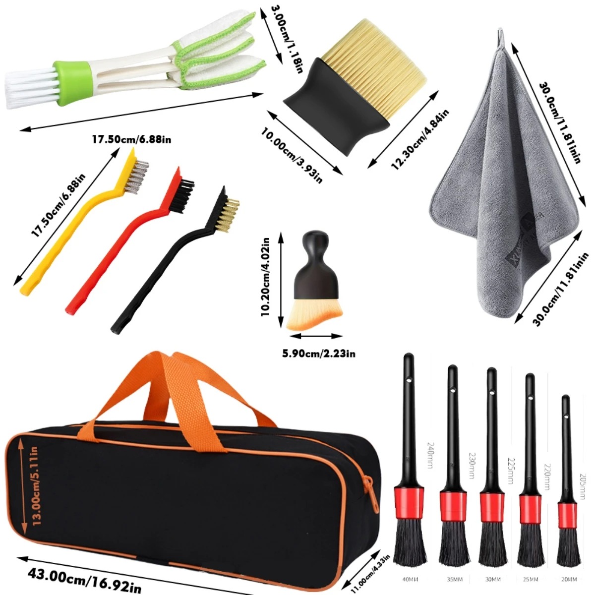 1-15 peças: kit de escovas mul - Dirt Brush Interior avaliação e preço